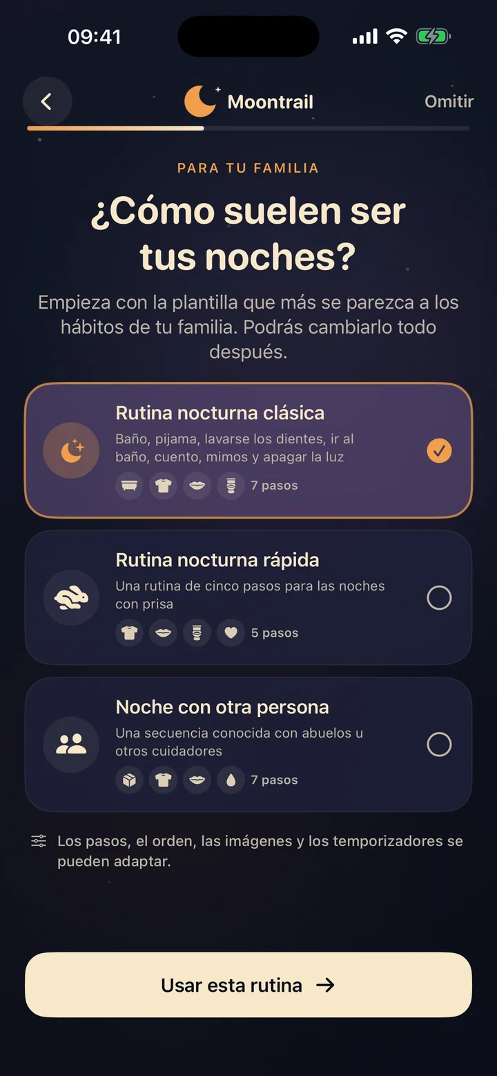 Moontrail confirma que una rutina nocturna completa está lista y puede usarse gratis
