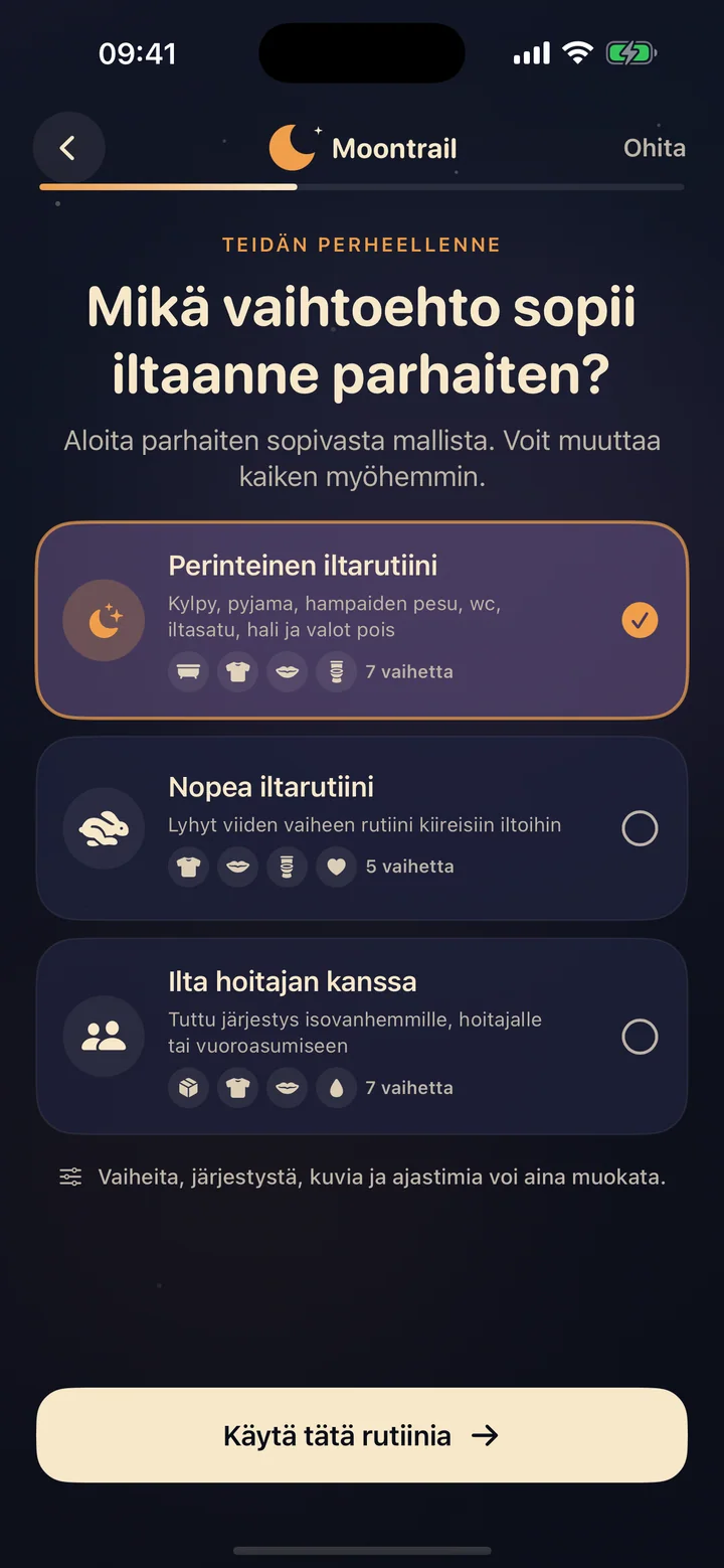 Moontrail vahvistaa, että kokonainen rutiini on valmis ja maksuton