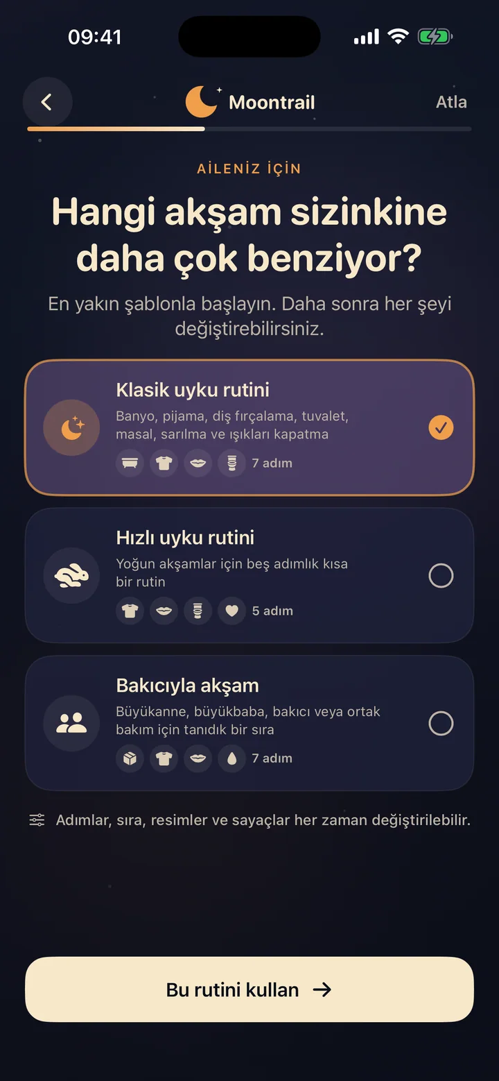 Moontrail tam bir rutinin hazır ve ücretsiz kaldığını onaylıyor