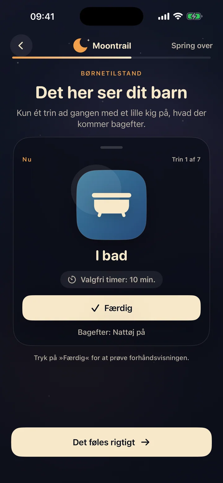 Moontrail viser vejen fra bad til slukket lys